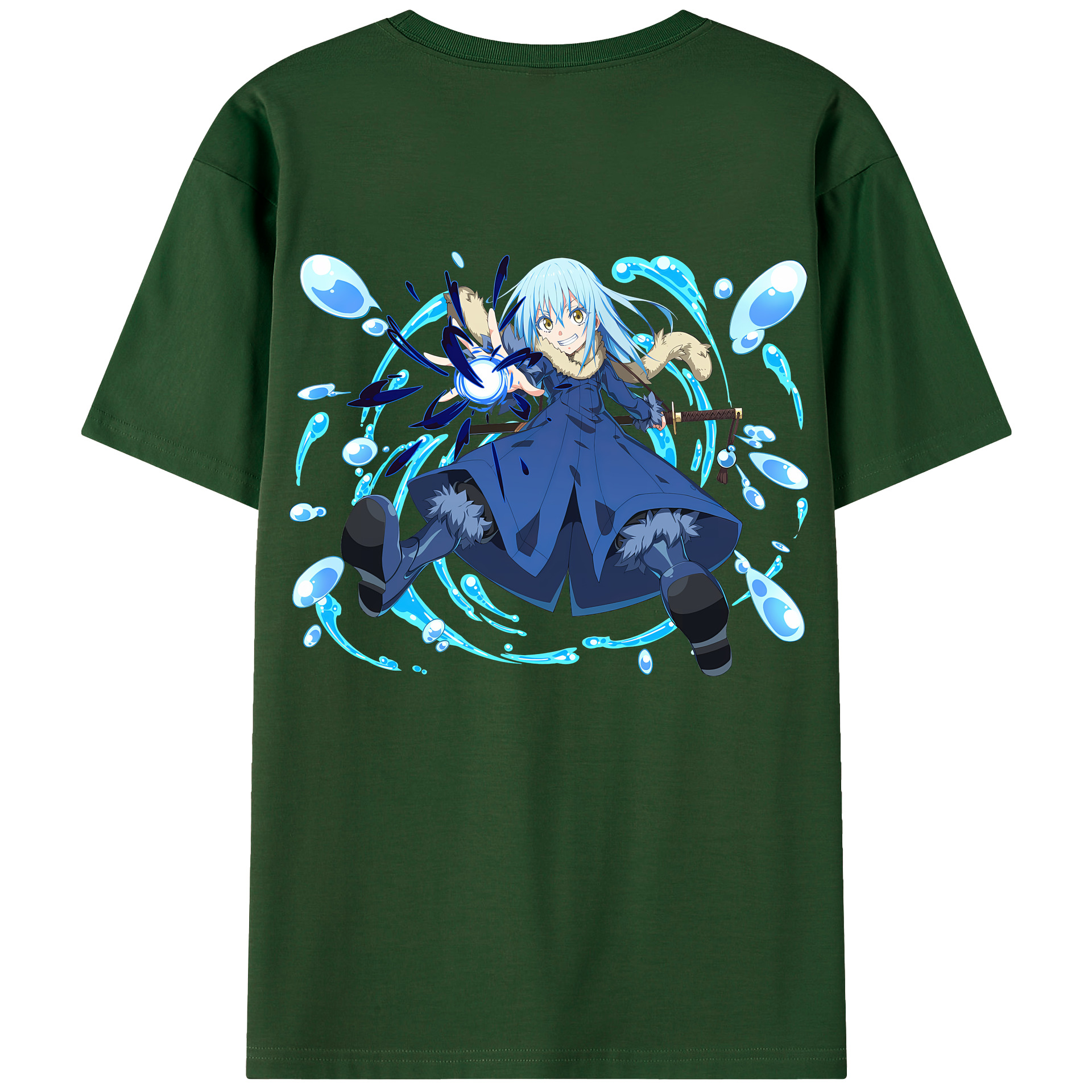 （画像用） 転スラ Regarding Reincarnated to Slime 綿100％半袖Tシャツ（背面プリント）